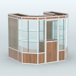 Павильон из профиля пристенный №3а ( 4,32 кв. м), Орех