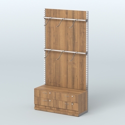 Система ЭЛЕГАНТ №3 с ДСП и тумбой T14 (1200 мм), Орех