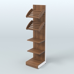 Стеллаж для хлеба и выпечки с полками - корзинами Феникс №15, Орех