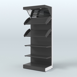 Стеллаж для хлеба и выпечки с полками - корзинами и фризом Феникс №12Ф, Черный