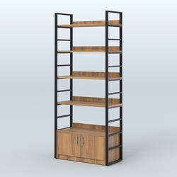 Торговый стеллаж средний STRONG - АЛЬФА №2, Орех