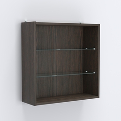 Витрина настенная №201-1Г с двумя полками, Дуб Венге