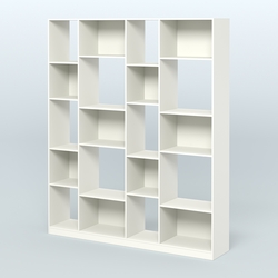 Стеллаж из ДСП серии ЛОФТ №15-1, Белый