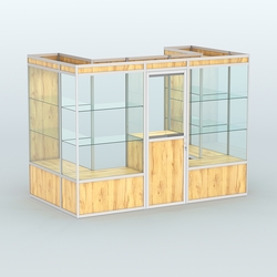 Павильон из профиля пристенный №2а (4,05 кв. м), Дуб Золотистый