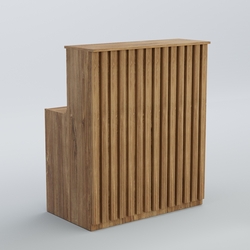 Ресепшен прямоугольный серии ПРИЛИВ №1, Дуб Канзас коричневый