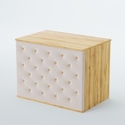 Ресепшен - стол БАРХАТ СЕРЫЙ ПЕРЛАМУТР №3 (карета золото), Дуб Золотистый + 01 Cream