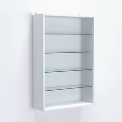 Витрина настенная №202-1Г открытая с четырьмя полками, Белый