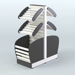 Низкий островной стеллаж малый для хлеба и выпечки СХОН-07, Черный и Белый