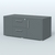 Тумба двусторонняя с отсеком и двумя открытыми полками Платинум Персонал Темно-Серый