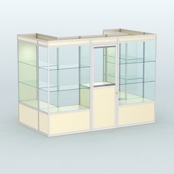 Павильон из профиля пристенный №2а (4,05 кв. м), Крем Вайс