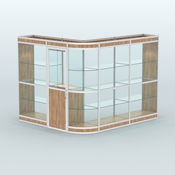 Павильон из профиля угловой №2в (5,5 кв.м), Дуб Канзас коричневый