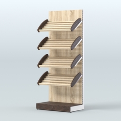 Стеллаж для хлеба и выпечки с четырьмя наклонными полками СХНП-02, Дуб Венге + Дуб Сонома