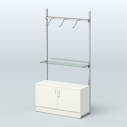 Система ЭЛЕГАНТ №6 без ДСП с тумбой T22 (1200 мм), Белый