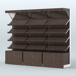 Стеллаж для хлеба и выпечки трехсекционный Феникс №5, Дуб Венге