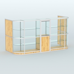 Павильон из профиля пристенный №12г (5,50 кв.м), Дуб Золотистый