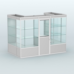 Павильон из профиля пристенный №2а (4,05 кв. м), Серый