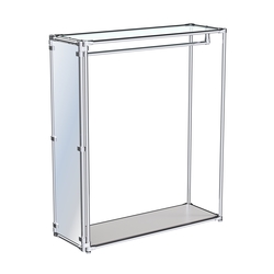 Хромированное вешало с зеркальным торцом ZTD-10 №1-1 с полкой стекло 6 мм, Серый