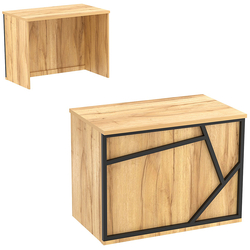 Ресепшен - стол серии ЛОФТ - АЛЬФА №1 (декор №1), Дуб Золотистый