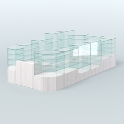 Павильон ИСТРА в центр зала №8 (открытый) (12, 77 кв.м), Ясень Анкор светлый