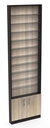 Стеллаж с 10-ю стеклянными полками 100x600 мм серии UP-10 №1 (З/C - ДВП) Дуб Сонома