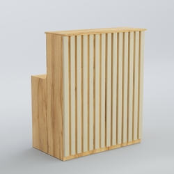 Ресепшен прямоугольный серии ПРИЛИВ №1, Дуб Золотистый и Крем Вайс