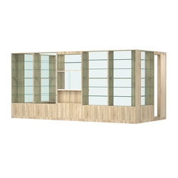 Пристенный торговый павильон из ДСП СЭСП №13 (9, 45 кв.м), Дуб Сонома