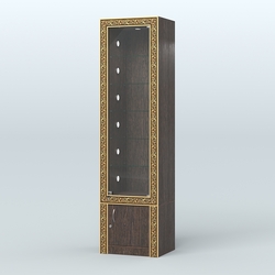 Витрина высокая с декором №ВБА-502С, Дуб Венге
