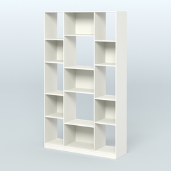 Стеллаж из ДСП серии ЛОФТ №12-1, Белый