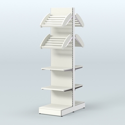 Высокий узкий островной стеллаж для хлеба и выпечки СХОВ-06, Белый