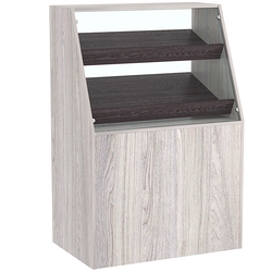 Торговый прилавок для выпечки с двумя наклонными полками серии BAKERY №1 , Ясень Анкор светлый + Ясень Анкор темный