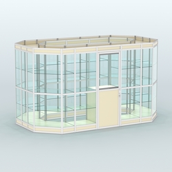 Павильон из профиля островной №5в, Крем Вайс