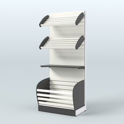 Стеллаж для хлеба и выпечки с нижней корзиной - накопителем Феникс №12К, Черный и Белый