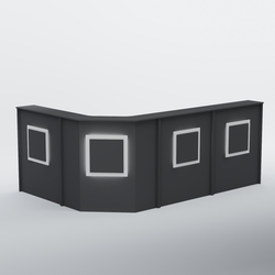 Ресепшен угловой большой КВАДРАТ №4, Антрацит