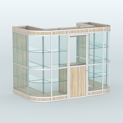 Павильон из профиля пристенный №4в (4,05 кв. м), Дуб Сонома