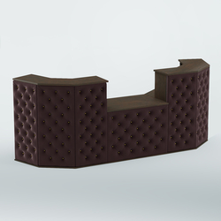 Ресепшен со столом БАРХАТ СЕРЫЙ ПЕРЛАМУТР №3 (карета золото), Дуб Венге + 17 Elephant