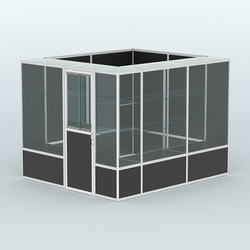 Павильон из профиля угловой №4б (5,5 кв.м), Черный