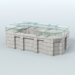 Торговый островок GOLD №4 (6,75 кв.м), Метрополитан Грей