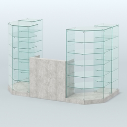 Торговый стеклянный павильон Абсолют №8 (открытый) (3 кв.м), Метрополитан Грей