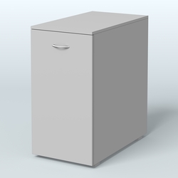 Тумба с выкатной секцией Деко, цвет белый, Серый