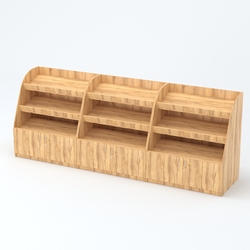 Пристенный торговый развал для овощей и фруктов №3, Дуб Золотистый