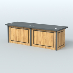 Стол президиума Рикамо, Темно-Серый  + Дуб Золотистый