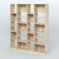 Стеллаж из ДСП серии ЛОФТ №15-2 с полками ДСП, Дуб Сонома