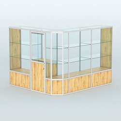 Павильон из профиля угловой №3б (5,5 кв.м), Дуб Золотистый