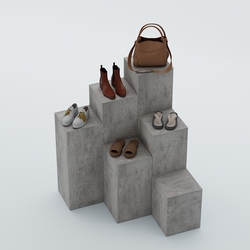 Демо-стенд Ступени-Шаг №1, Бетон Чикаго светло-серый F186 ST9