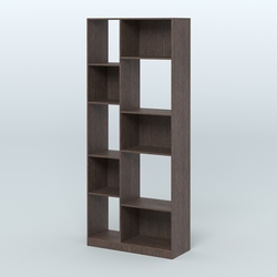 Стеллаж из ДСП серии ЛОФТ №9-1 (зеркальное отражение - Z), Дуб Венге