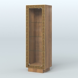 Низкая витрина из ДСП с декором НБА-1, Орех