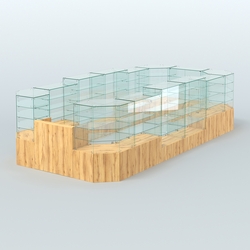 Павильон ИСТРА в центр зала №7а (закрытый) (12, 77 кв.м), Дуб Золотистый