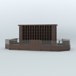 Павильон островной для продажи чая и кофе №7, Дуб Венге