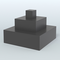 Островок-пирамида квадратный для торговых центров №1, Черный