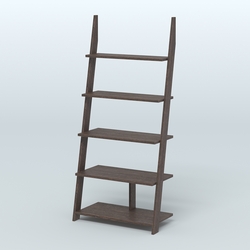 Торговая пристенная стойка ЛОФТ с пятью полками №1-950, Дуб Венге